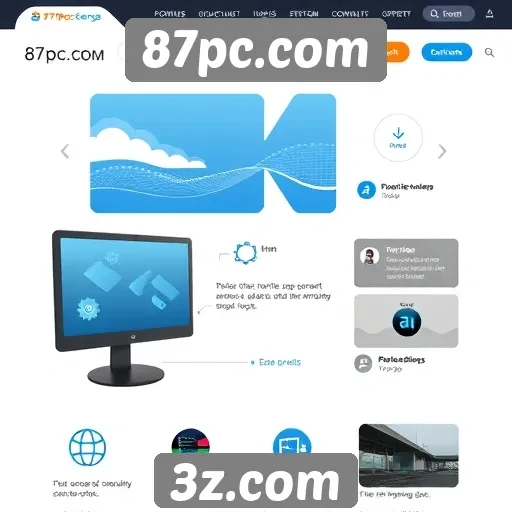 Navegação e interface do usuário do site 87pc.com